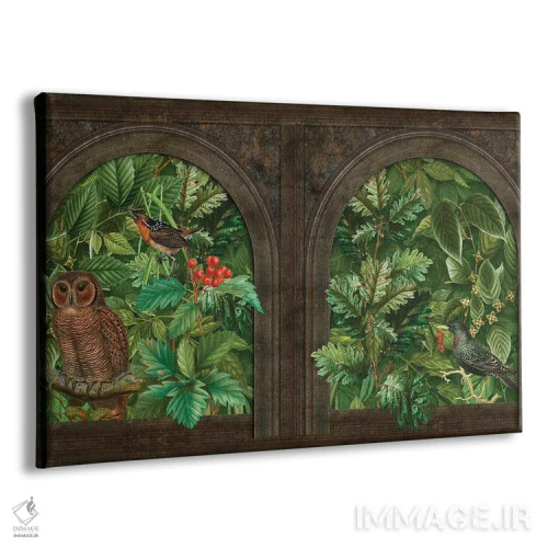 تابلو دکوراتیو پنجره قلعه مرموز اثر آندریا هازه - نمای پرسپکتیو محصول