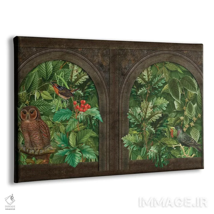 تابلو دکوراتیو پنجره قلعه مرموز اثر آندریا هازه - نمای پرسپکتیو محصول