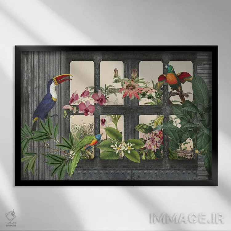 تابلو دکوراتیو بهشت گم شده اثر آندریا هازه - نمای قابدار مشکی