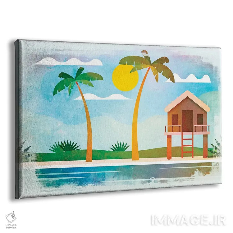 تابلو دکوراتیو پناهگاه خاص و عجیب اثر آندریا هازه - نمای پرسپکتیو محصول