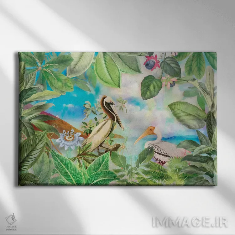 تابلو دکوراتیو بهشت استوایی اثر آندریا هازه - نمای روبهرو روی دیوار