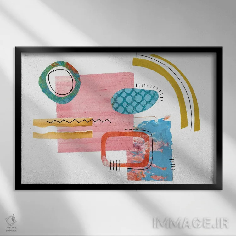 تابلو مینیمال برش فانتزی دوم اثر آندریا هازه - نمای قابدار مشکی