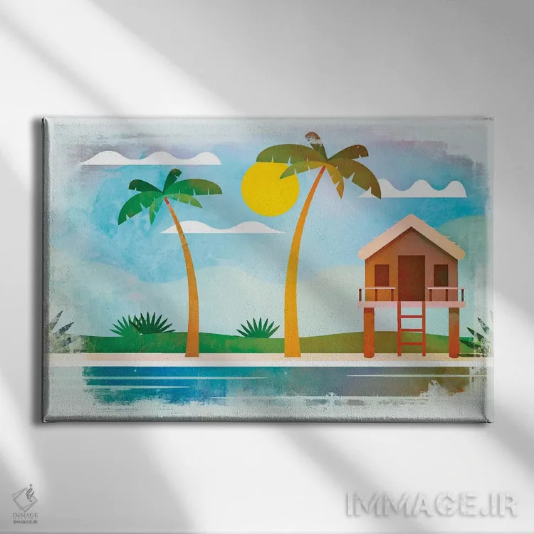 تابلو دکوراتیو پناهگاه خاص و عجیب اثر آندریا هازه - نمای روبهرو روی دیوار