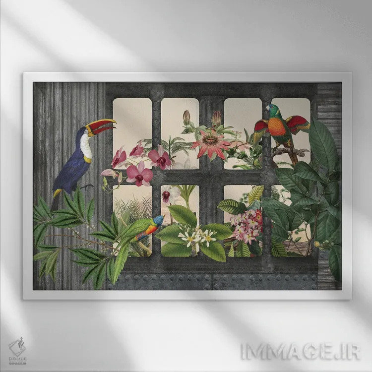 تابلو دکوراتیو بهشت گم شده اثر آندریا هازه - نمای قابدار سفید