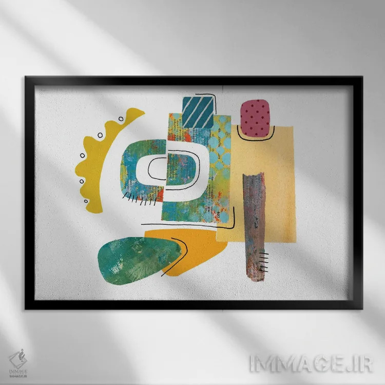 تابلو مینیمال برش فانتزی چهارم اثر آندریا هازه - نمای قابدار مشکی