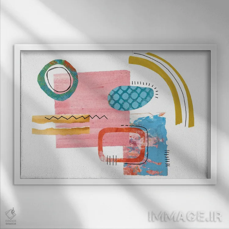 تابلو مینیمال برش فانتزی دوم اثر آندریا هازه - نمای قابدار سفید