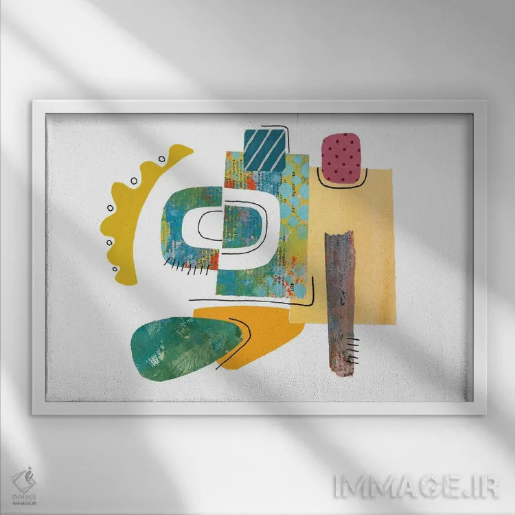 تابلو مینیمال برش فانتزی چهارم اثر آندریا هازه - نمای قابدار سفید