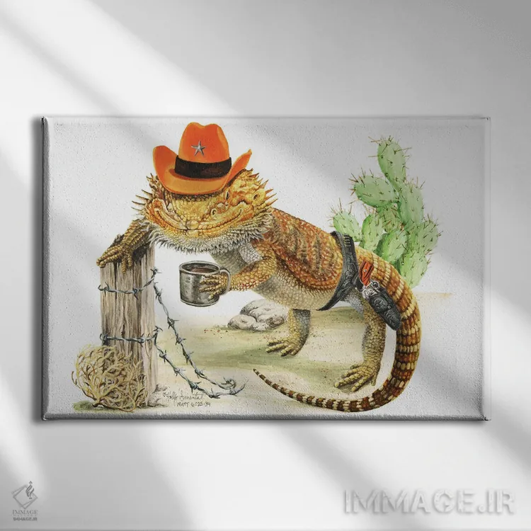 تابلو دکوراتیو کش دار صبحگاهی اثر هالی سیمنتال - نمای روبهرو روی دیوار