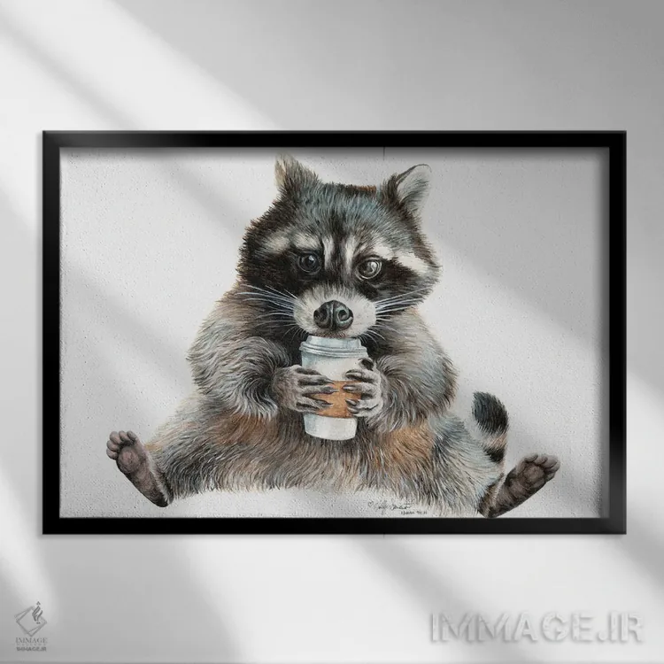 تابلو دکوراتیو سوخت موشکی اثر هالی سیمنتال - نمای قابدار مشکی