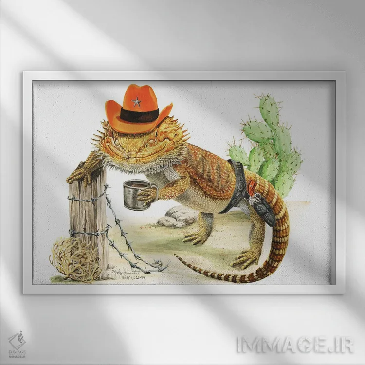 تابلو دکوراتیو کش دار صبحگاهی اثر هالی سیمنتال - نمای قابدار سفید