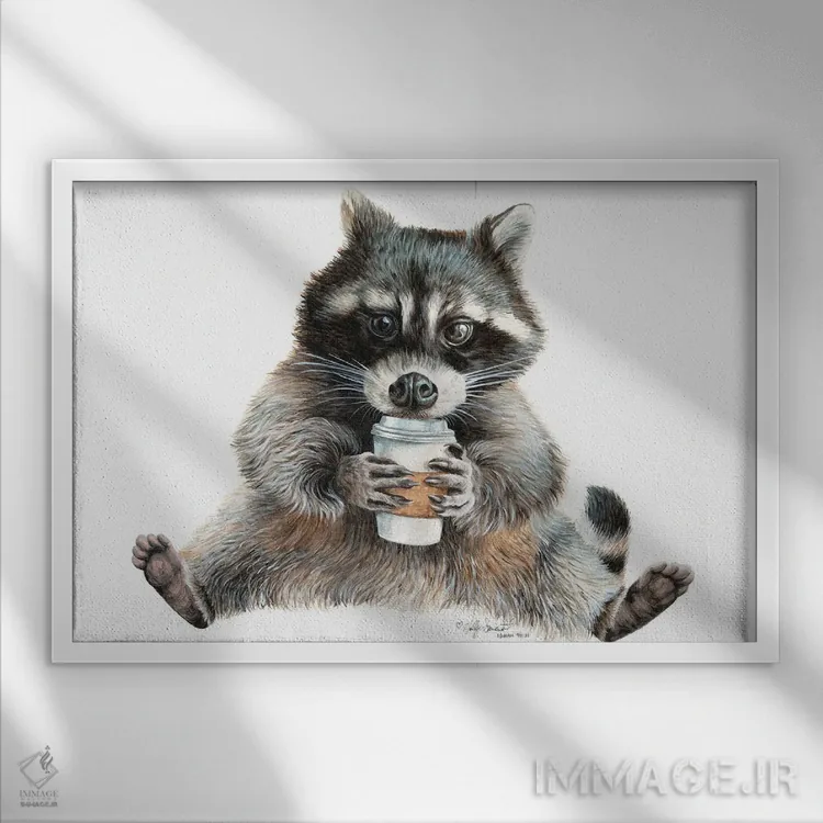 تابلو دکوراتیو سوخت موشکی اثر هالی سیمنتال - نمای قابدار سفید