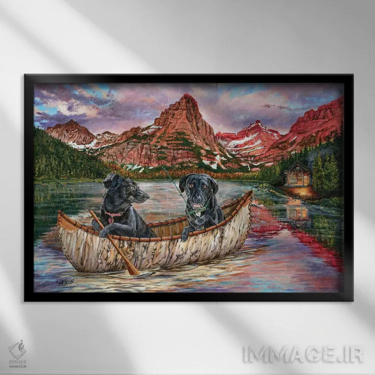 تابلو دکوراتیو داستان های دریاچه اثر هالی سیمنتال - نمای قابدار مشکی