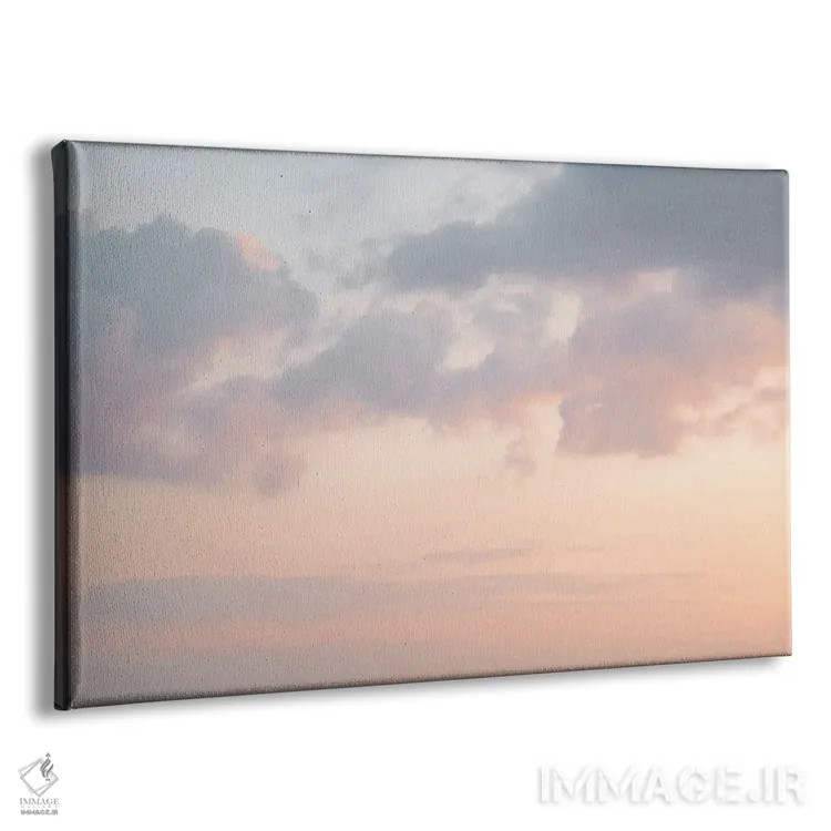 تابلو دکوراتیو غروب رویایی با رنگ های پاستلی اثر هنریکه شنک - نمای پرسپکتیو محصول