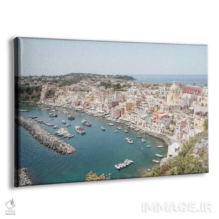 تابلو دکوراتیو Italy,نمای جزیره پروچیدا، ایتالیا اثر هنریکه شنک - نمای پرسپکتیو محصول