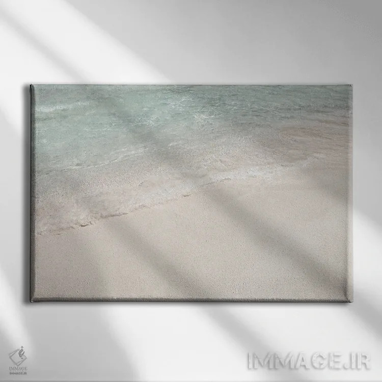 تابلو دکوراتیو ساحل جزیره گرمسیری اثر هنریکه شنک - نمای روبهرو روی دیوار