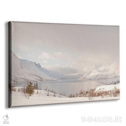 تابلو دکوراتیو منظره دریاچه کوهستانی در نروژ اثر هنریکه شنک - نمای پرسپکتیو محصول