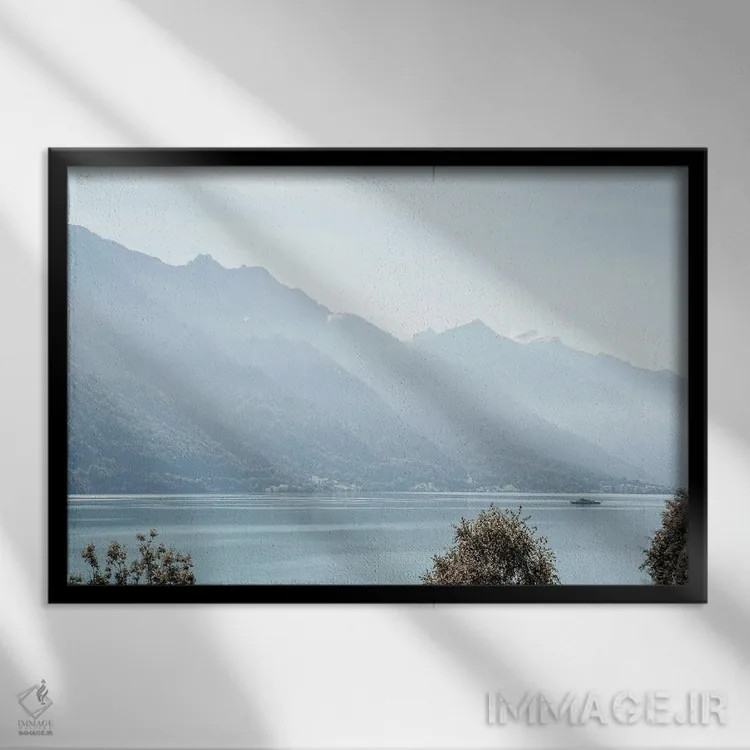 تابلو دکوراتیو لایه های دریاچه برینتس اثر هنریکه شنک - نمای قابدار مشکی