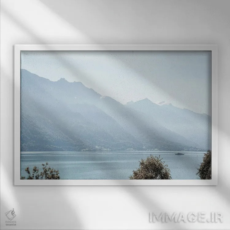 تابلو دکوراتیو لایه های دریاچه برینتس اثر هنریکه شنک - نمای قابدار سفید