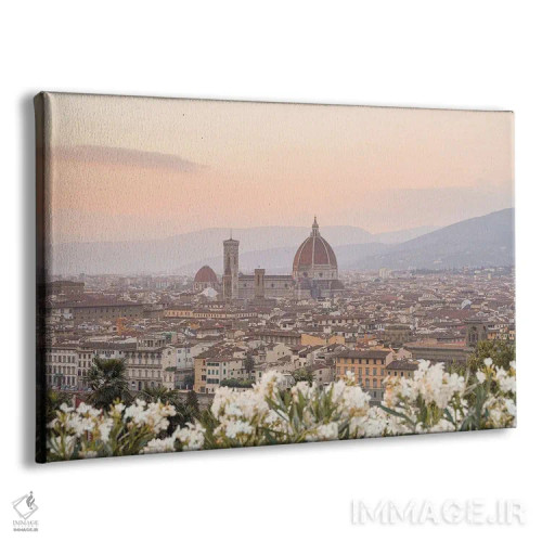 تابلو دکوراتیو غروب در فلورانس ۲ اثر هنریکه شنک - نمای پرسپکتیو محصول