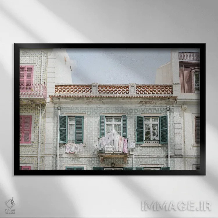 تابلو دکوراتیو روز رختشویی در سینترا ۲ اثر هنریکه شنک - نمای قابدار مشکی