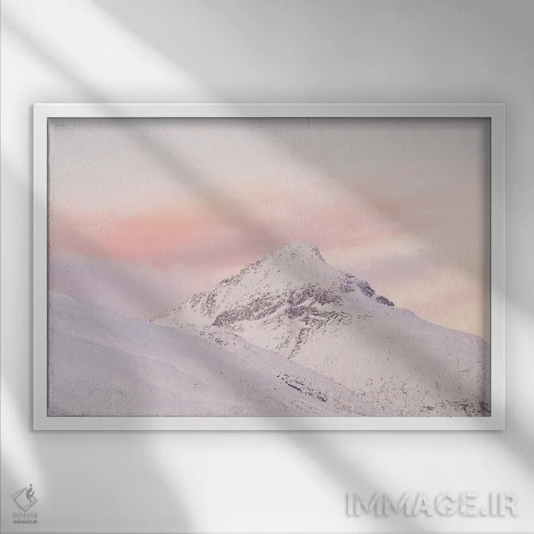 تابلو دکوراتیو غروب قطبی اثر هنریکه شنک - نمای قابدار سفید