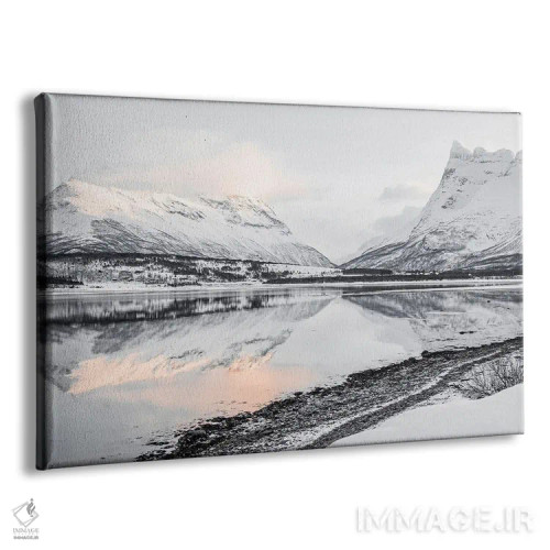 تابلو دکوراتیو دریاچه کوهستانی در نروژ اثر هنریکه شنک - نمای پرسپکتیو محصول