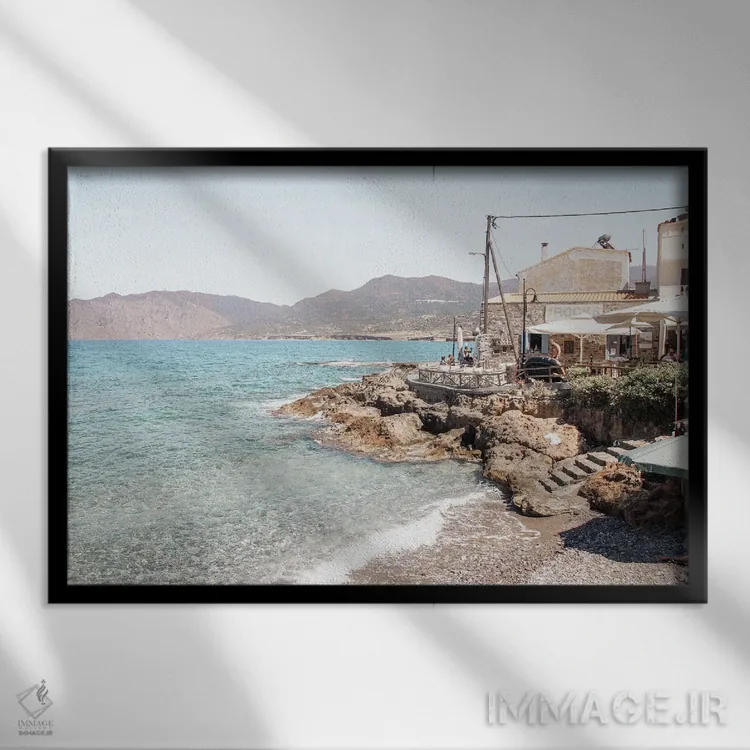 تابلو دکوراتیو تابستان در یونان اثر هنریکه شنک - نمای قابدار مشکی