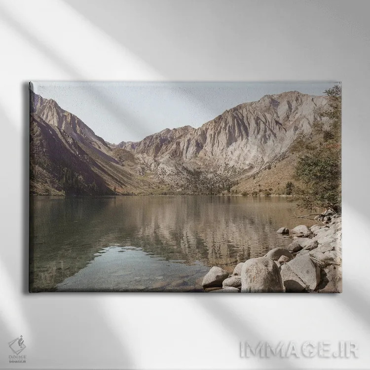 تابلو دکوراتیو کوه های کالیفرنیا اثر هنریکه شنک - نمای روبهرو روی دیوار