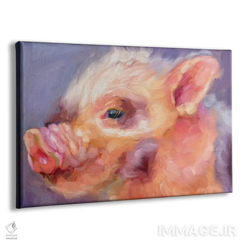 تابلو دکوراتیو مطالعه خوک ۲ اثر هالی استورلی - نمای پرسپکتیو محصول