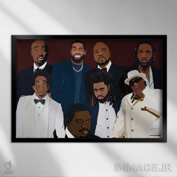 تابلو دکوراتیو بهترین ها اثر آرت پی سی ئی - نمای قابدار مشکی