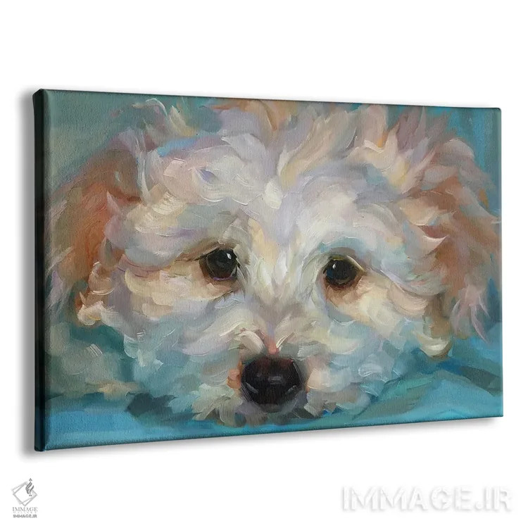 تابلو دکوراتیو مطالعه سگ اثر هالی استورلی - نمای پرسپکتیو محصول