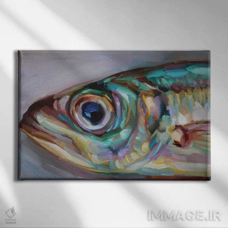 تابلو دکوراتیو مطالعه ماهی ۱۵ اثر هالی استورلی - نمای روبهرو روی دیوار