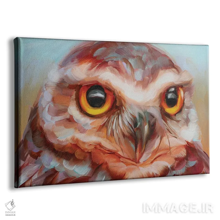 تابلو دکوراتیو مطالعه جغد ۱۶ اثر هالی استورلی - نمای پرسپکتیو محصول