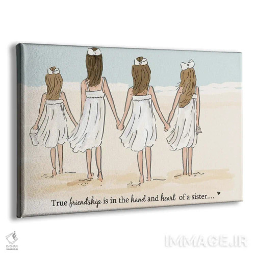 تابلو دکوراتیو خواهران ۴ اثر هدر استیلافسن - نمای پرسپکتیو محصول