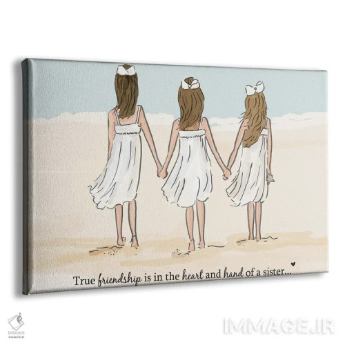 تابلو دکوراتیو خواهران ۳ اثر هدر استیلافسن - نمای پرسپکتیو محصول