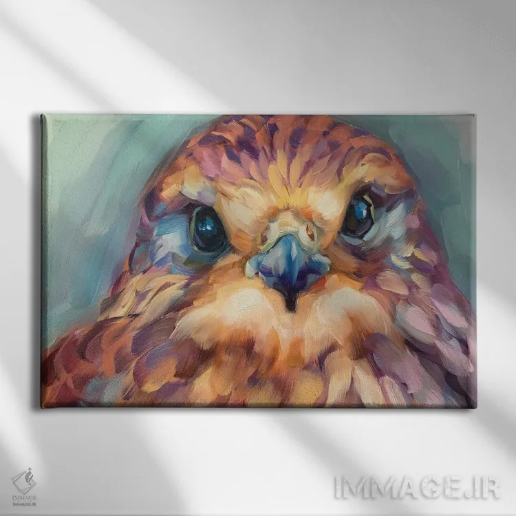 تابلو دکوراتیو مطالعه جوجه شاهین اثر هالی استورلی - نمای روبهرو روی دیوار