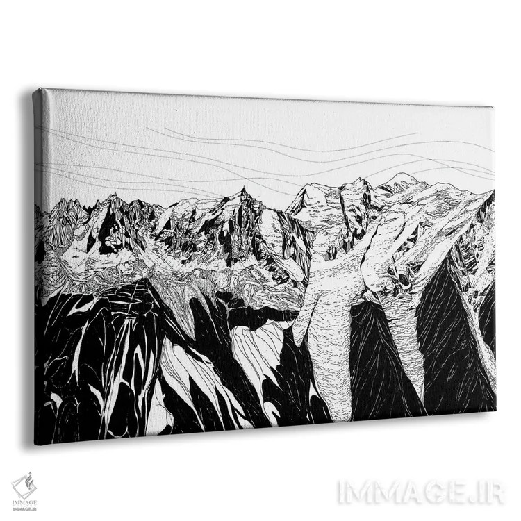 تابلو مدرن شامونی مون بلان اثر کورالی هوئن - نمای پرسپکتیو محصول