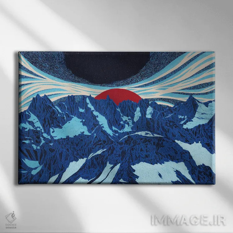 تابلو مدرن غروب روح اثر کورالی هوئن - نمای روبهرو روی دیوار