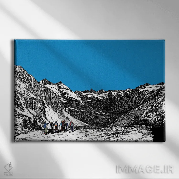 تابلو مدرن در سیرا اثر کورالی هوئن - نمای روبهرو روی دیوار