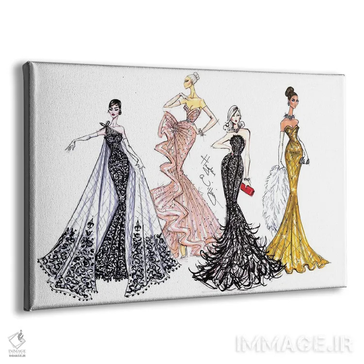 تابلو دکوراتیو جلوه فرش قرمز اثر هایدن ویلیامز - نمای پرسپکتیو محصول