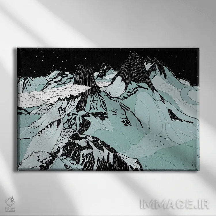 تابلو مدرن شب در بوگابوز اثر کورالی هوئن - نمای روبهرو روی دیوار