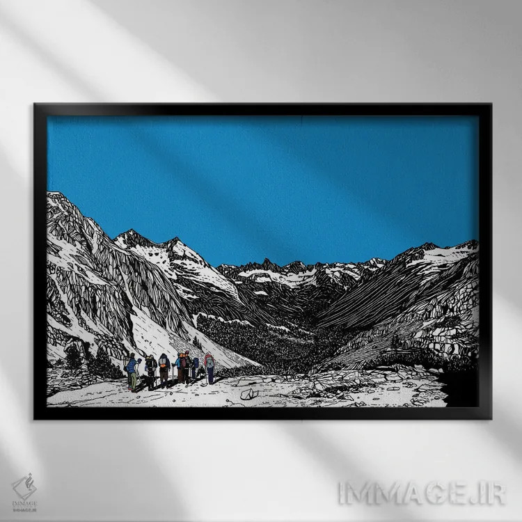 تابلو مدرن در سیرا اثر کورالی هوئن - نمای قابدار مشکی