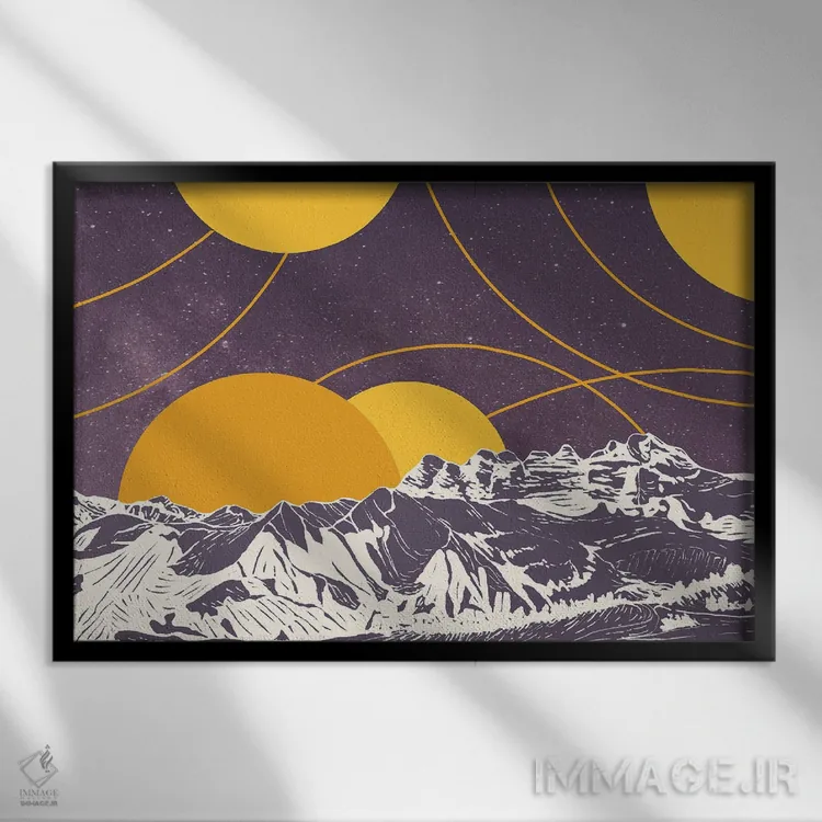 تابلو مدرن افق باز اثر کورالی هوئن - نمای قابدار مشکی