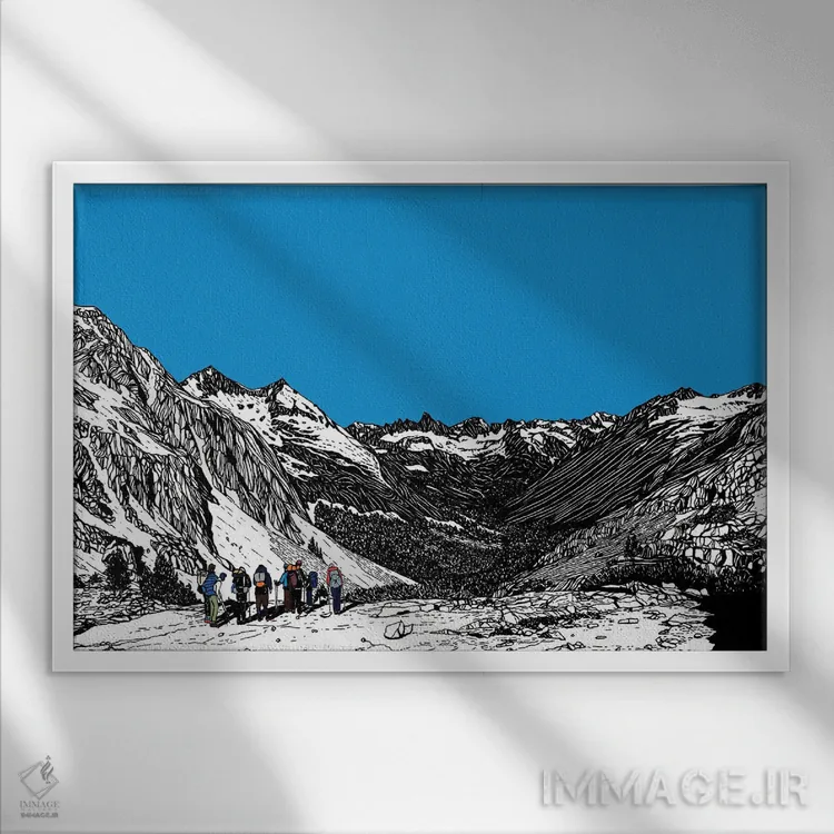 تابلو مدرن در سیرا اثر کورالی هوئن - نمای قابدار سفید