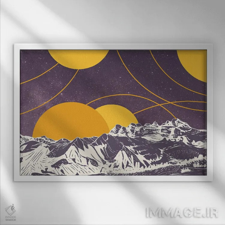 تابلو مدرن افق باز اثر کورالی هوئن - نمای قابدار سفید