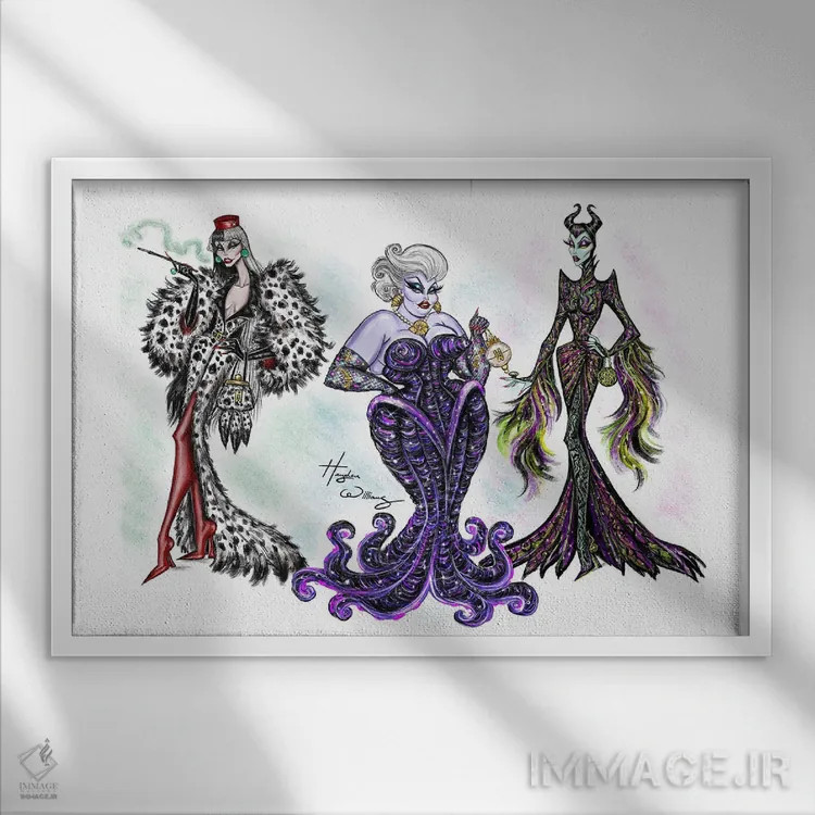 تابلو دکوراتیو مجموعه دیوای های شرور اثر هایدن ویلیامز - نمای قابدار سفید