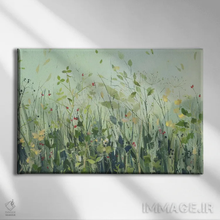 تابلو دکوراتیو پرچین پاییزی اثر کلر هنلی - نمای روبهرو روی دیوار