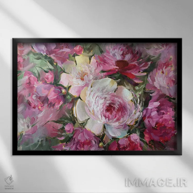 تابلو دکوراتیو صدتومانی ها II اثر مارینا هریهورنکو - نمای قابدار مشکی