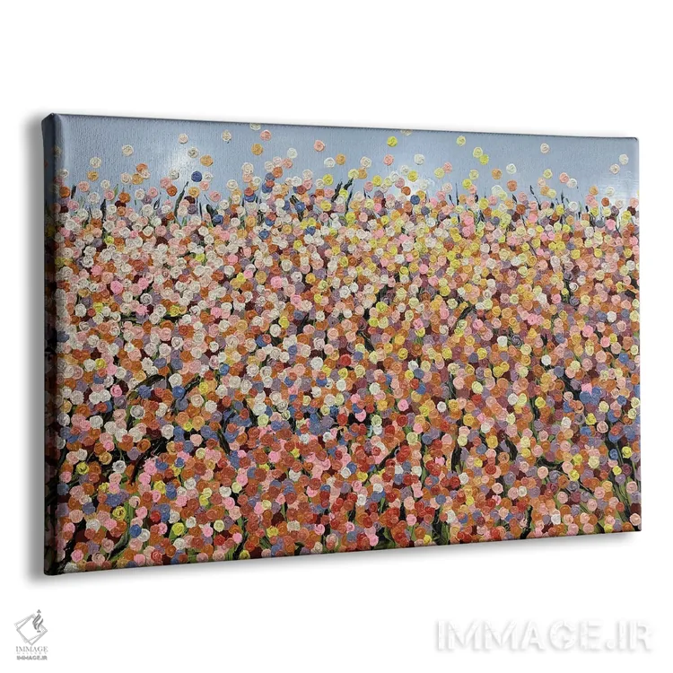 تابلو انتزاعی سری رز ۳-۰۴۴ اثر جونگ-هیون پارک - نمای پرسپکتیو محصول