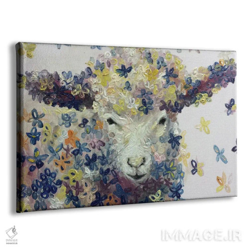تابلو دکوراتیو گل در گوسفند اثر جونگ-هیون پارک - نمای پرسپکتیو محصول